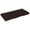 Vidaxl Washbasin Tabla 100x50x (2-6) CM Mada maciza tratada marrón oscuro