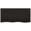 Vidaxl Washbasin Tabla 100x50x (2-6) CM Mada maciza tratada marrón oscuro