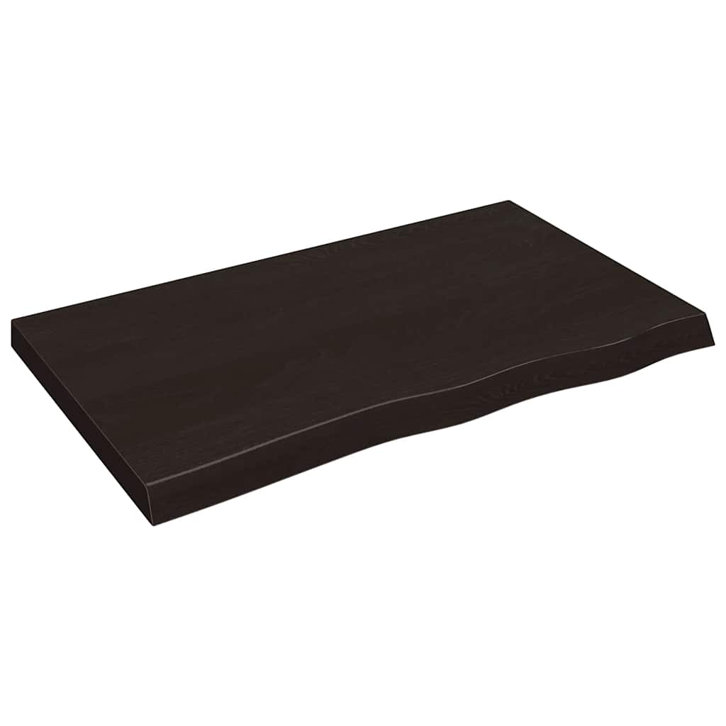 Vidaxl Washbasin Tabla 100x60x (2-6) CM Mada maciza tratada marrón oscuro