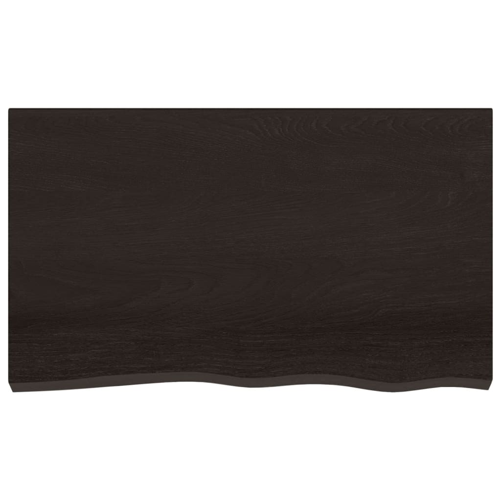 Vidaxl Washbasin Tabla 100x60x (2-6) CM Mada maciza tratada marrón oscuro