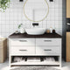 Vidaxl Washbasin Tabla 100x60x (2-6) CM Mada maciza tratada marrón oscuro