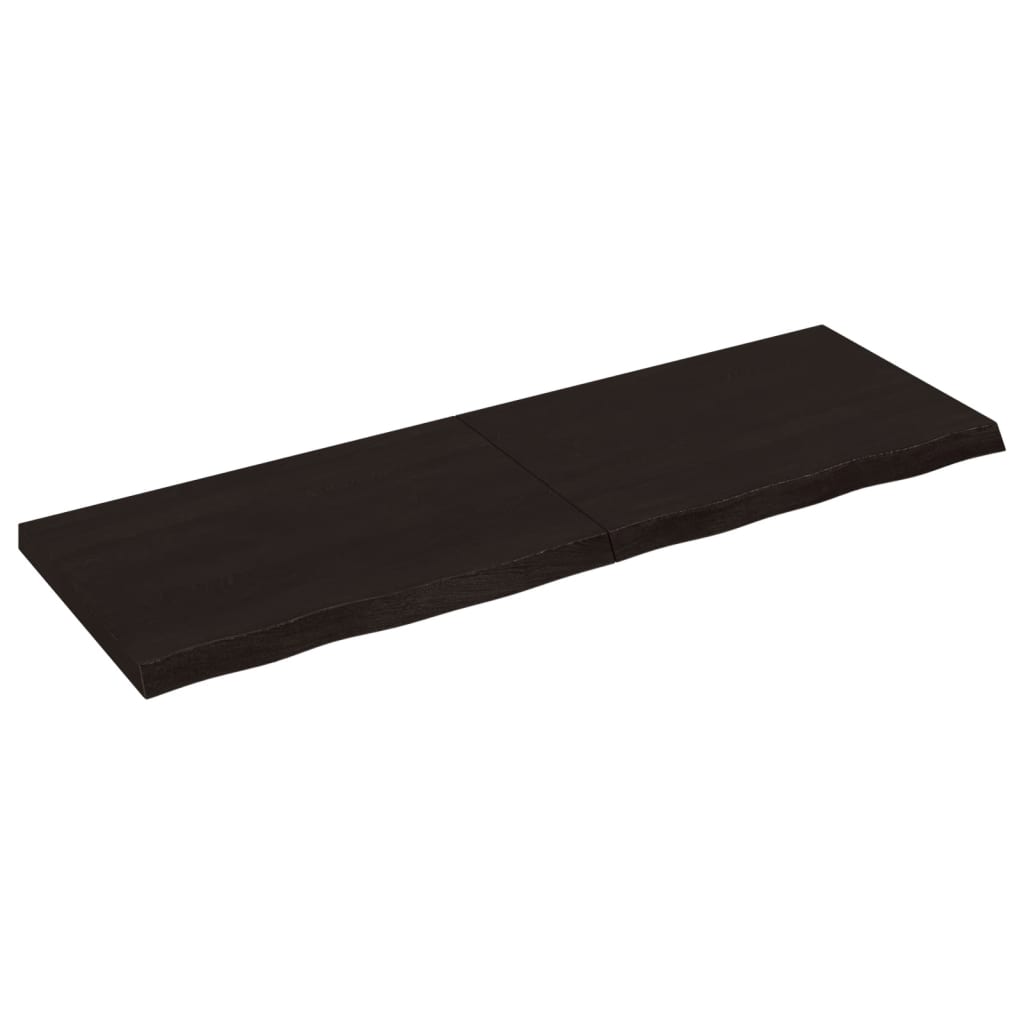 Vidaxl Washbasin Tabla 120x40x (2-4) CM Mada maciza tratada marrón oscuro