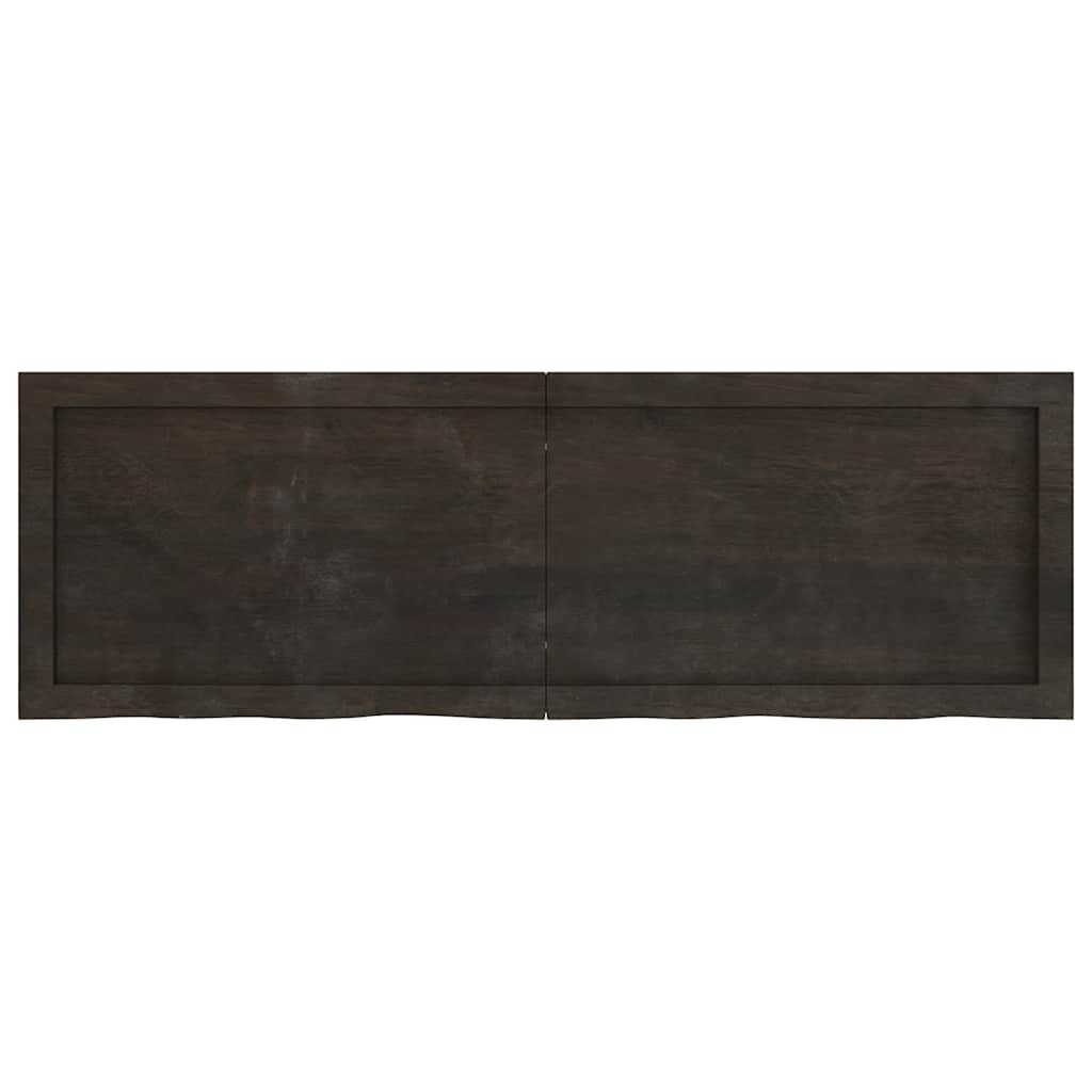 Vidaxl Washbasin Sheet 120x40x (2-6) CM Mada maciza tratada marrón oscuro