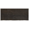 Vidaxl Washbasin Sheet 120x50x (2-6) CM Mada maciza tratada marrón oscuro