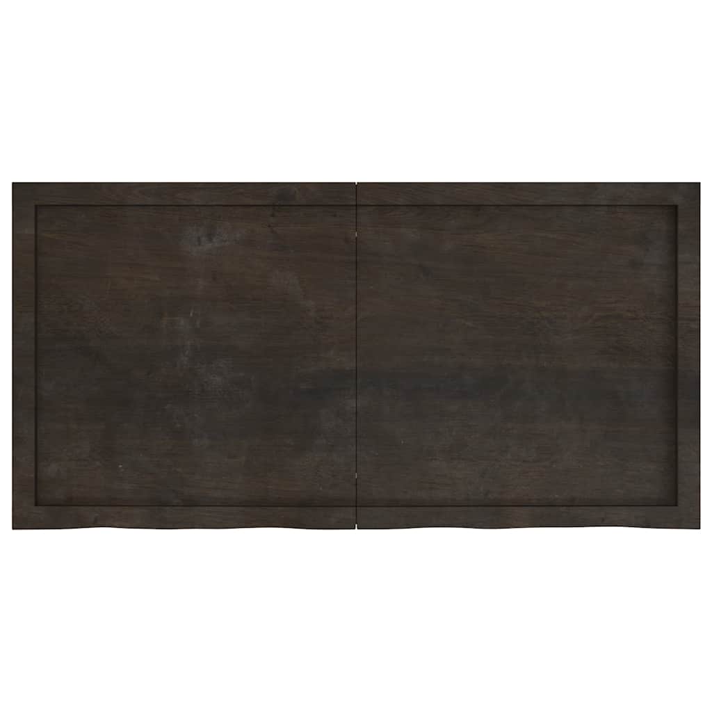 Vidaxl Washbasin Sheet 120x60x (2-4) cm Trattato in legno massiccio marrone scuro