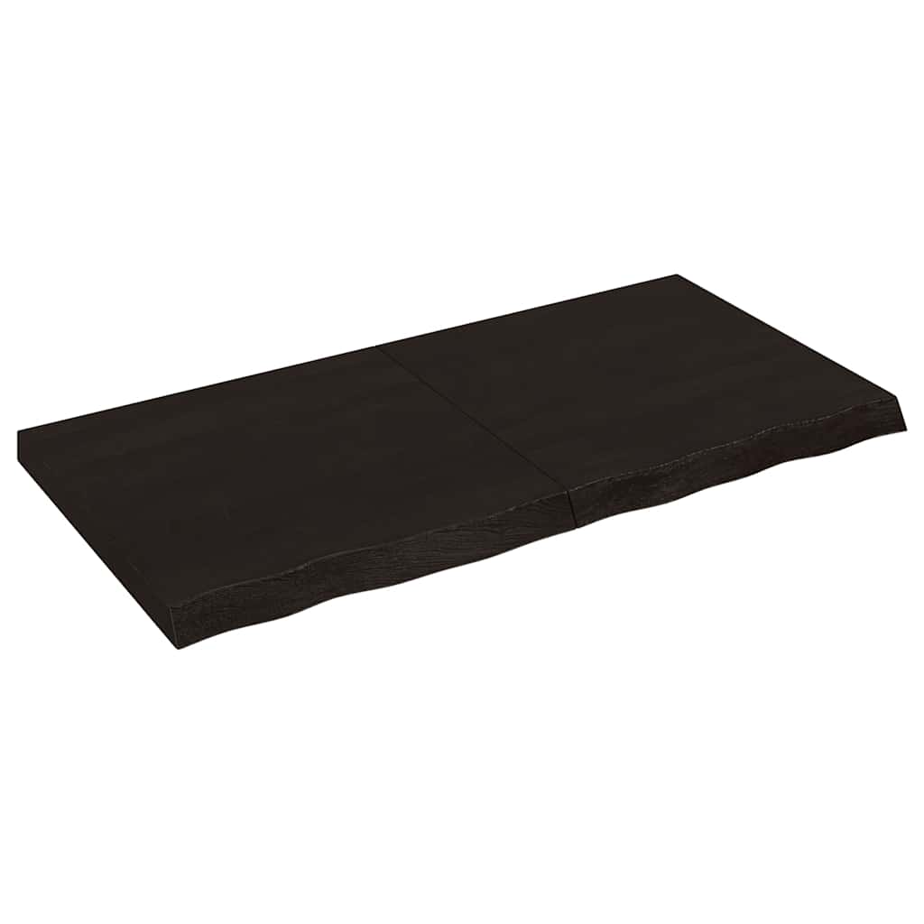 Vidaxl Washbasin Sheet 120x60x (2-6) cm Trattato in legno massiccio marrone scuro