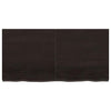 Vidaxl Washbasin Sheet 120x60x (2-6) cm Trattato in legno massiccio marrone scuro