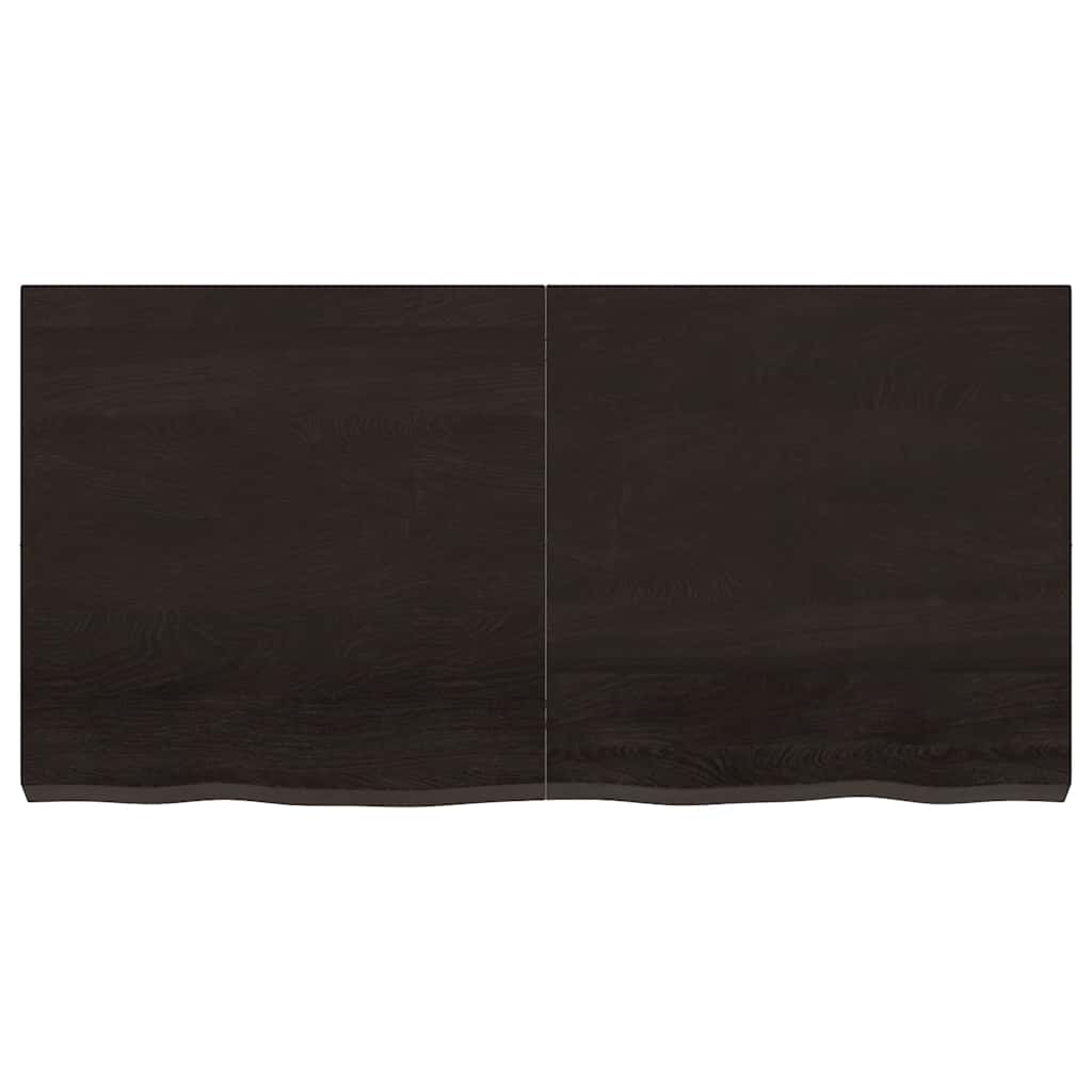 Vidaxl Washbasin Sheet 120x60x (2-6) CM Madera sólida tratada marrón oscuro