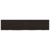 Vidaxl Washbasin Sheet 140x30x (2-4) CM Mada maciza tratada marrón oscuro