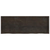 Vidaxl Washbasin Sheet 140x50x (2-4) cm Trattato in legno massiccio marrone scuro