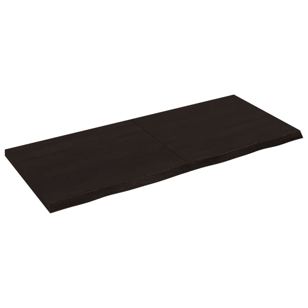 Vidaxl Washbasin Sheet 140x60x (2-4) CM Mada maciza tratada marrón oscuro