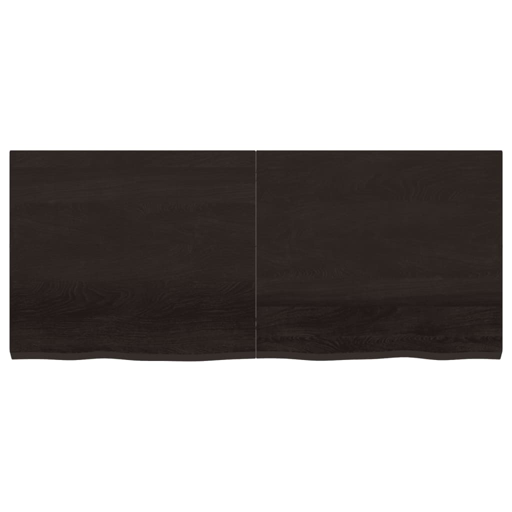 Vidaxl Washbasin Sheet 140x60x (2-4) CM Mada maciza tratada marrón oscuro