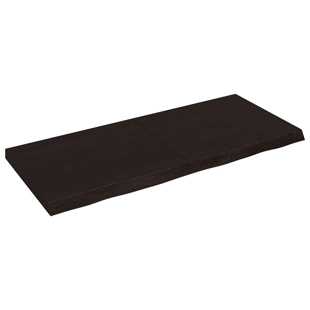 Vidaxl Washbasin Sheet 140x60x (2-6) CM Madera sólida tratada marrón oscuro