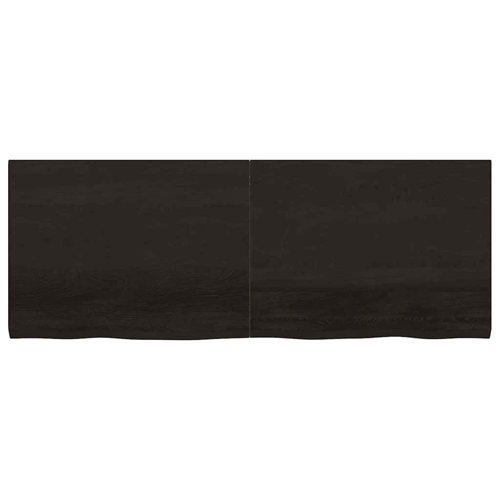 Vidaxl Washbasin Sheet 160x60x (2-4) CM Mada maciza tratada marrón oscuro