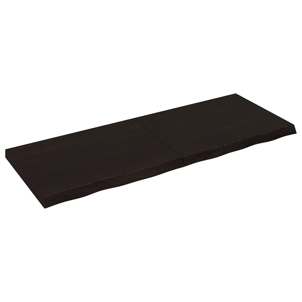 Vidaxl Washbasin Sheet 160x60x (2-6) CM Mada maciza tratada marrón oscuro