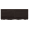 Vidaxl Washbasin Sheet 160x60x (2-6) CM Mada maciza tratada marrón oscuro