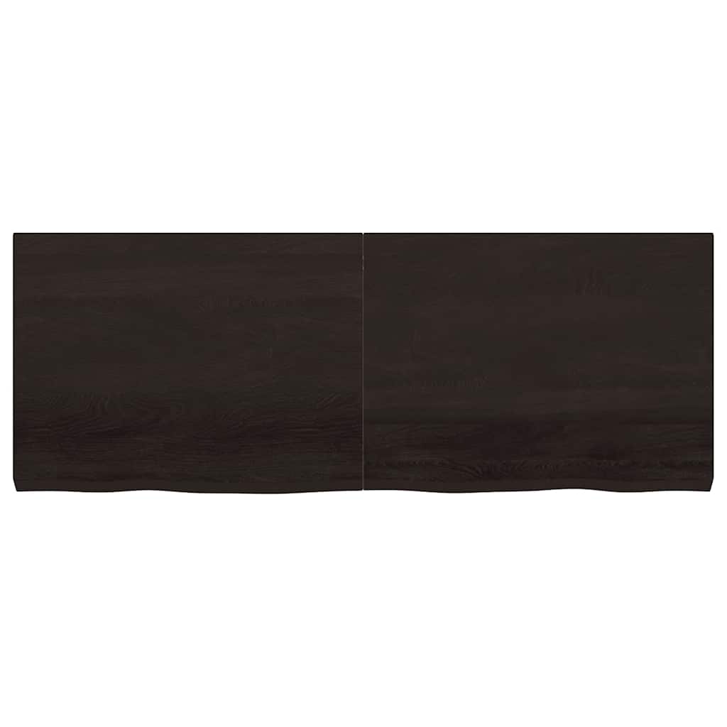 Vidaxl Washbasin Sheet 160x60x (2-6) CM Mada maciza tratada marrón oscuro