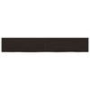 Vidaxl Washbasin Sheet 180x30x (2-6) CM Mada maciza tratada marrón oscuro
