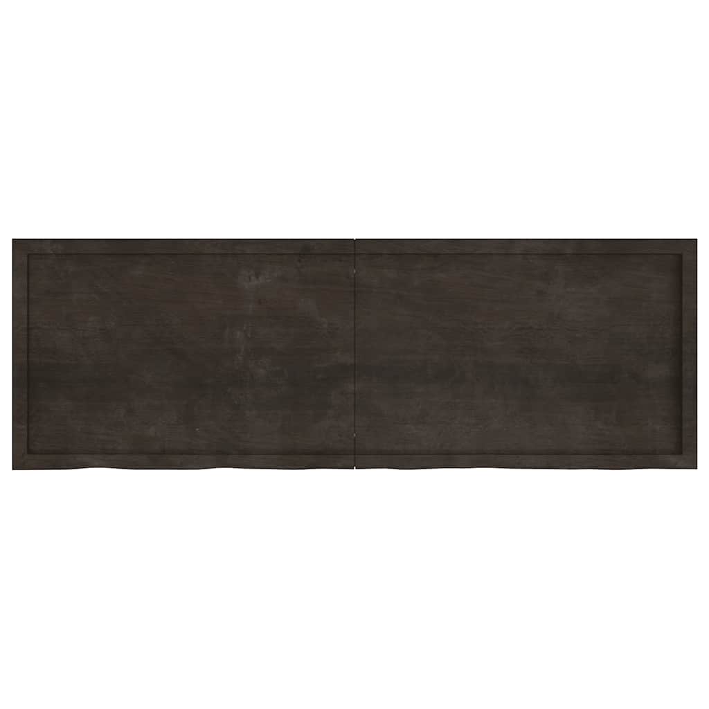 Vidaxl Washbasin Sheet 180x60x (2-6) CM Mada maciza tratada marrón oscuro
