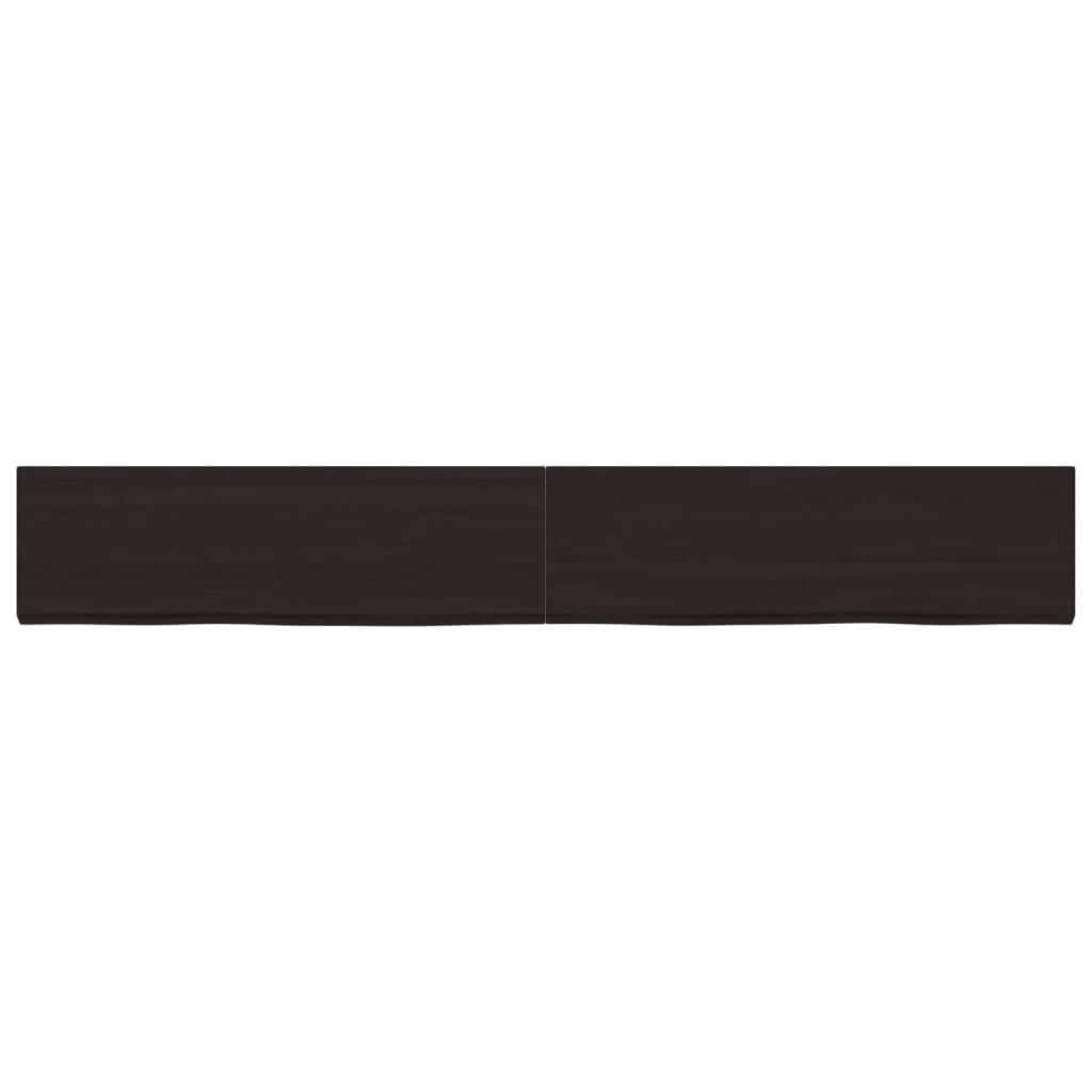 Vidaxl Washbasin Sheet 200x30x (2-4) CM Mada maciza tratada marrón oscuro