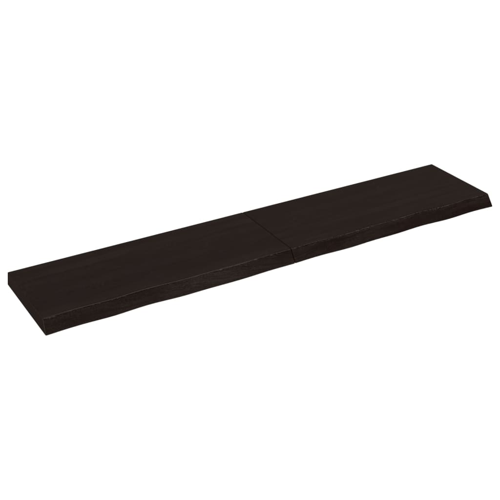 Vidaxl Washbasin Sheet 200x40x (2-6) CM Madera sólida tratada marrón oscuro