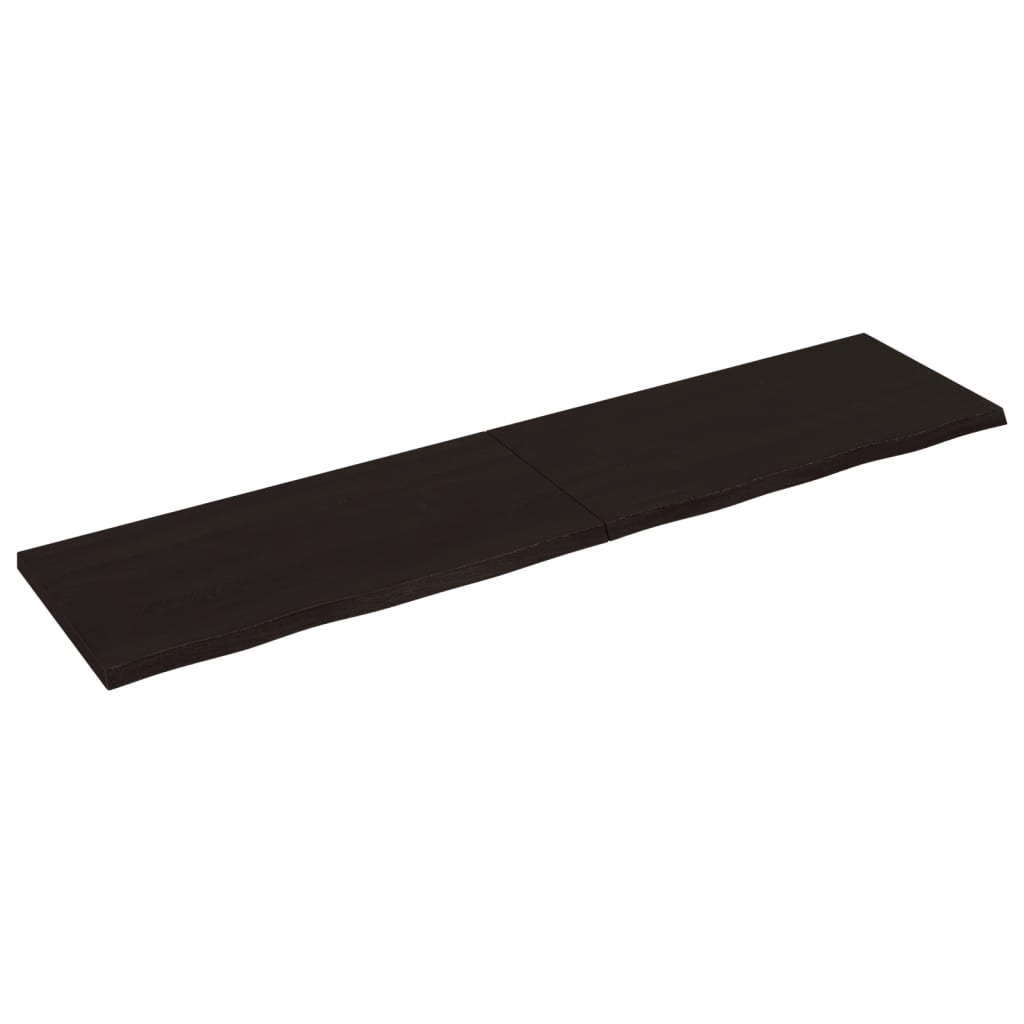 Vidaxl Washbasin Sheet 200x50x (2-4) cm trattato in legno massiccio scuro