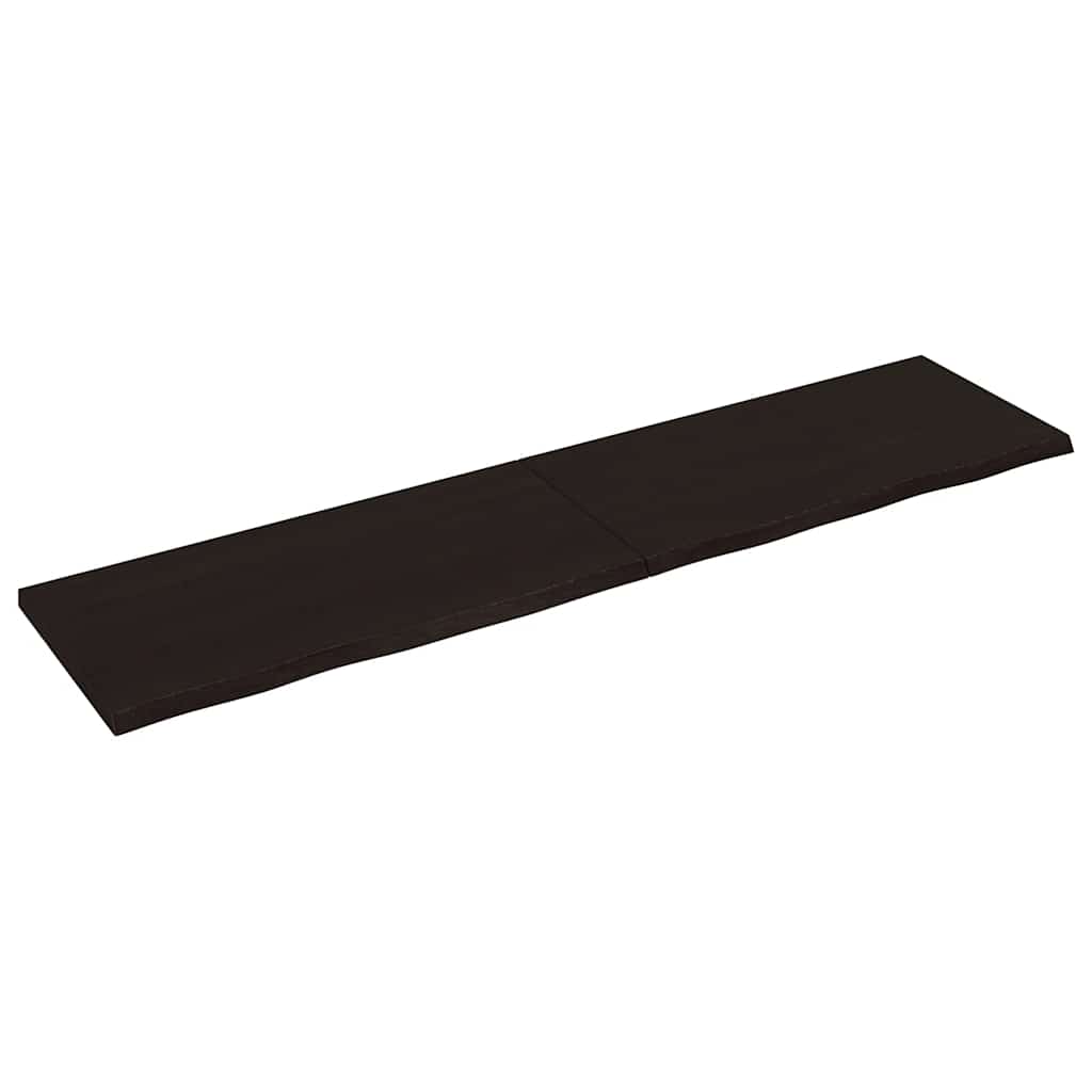 Vidaxl Washbasin Sheet 200x50x (2-4) cm trattato in legno massiccio scuro