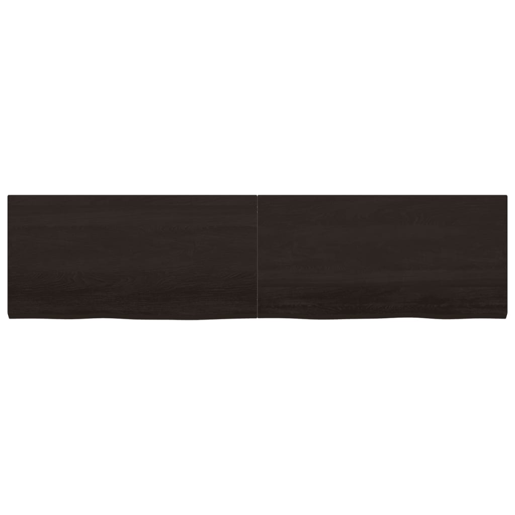 Vidaxl Washbasin Sheet 200x50x (2-4) cm trattato in legno massiccio scuro