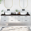 Vidaxl Washbasin Sheet 200x50x (2-4) cm trattato in legno massiccio scuro
