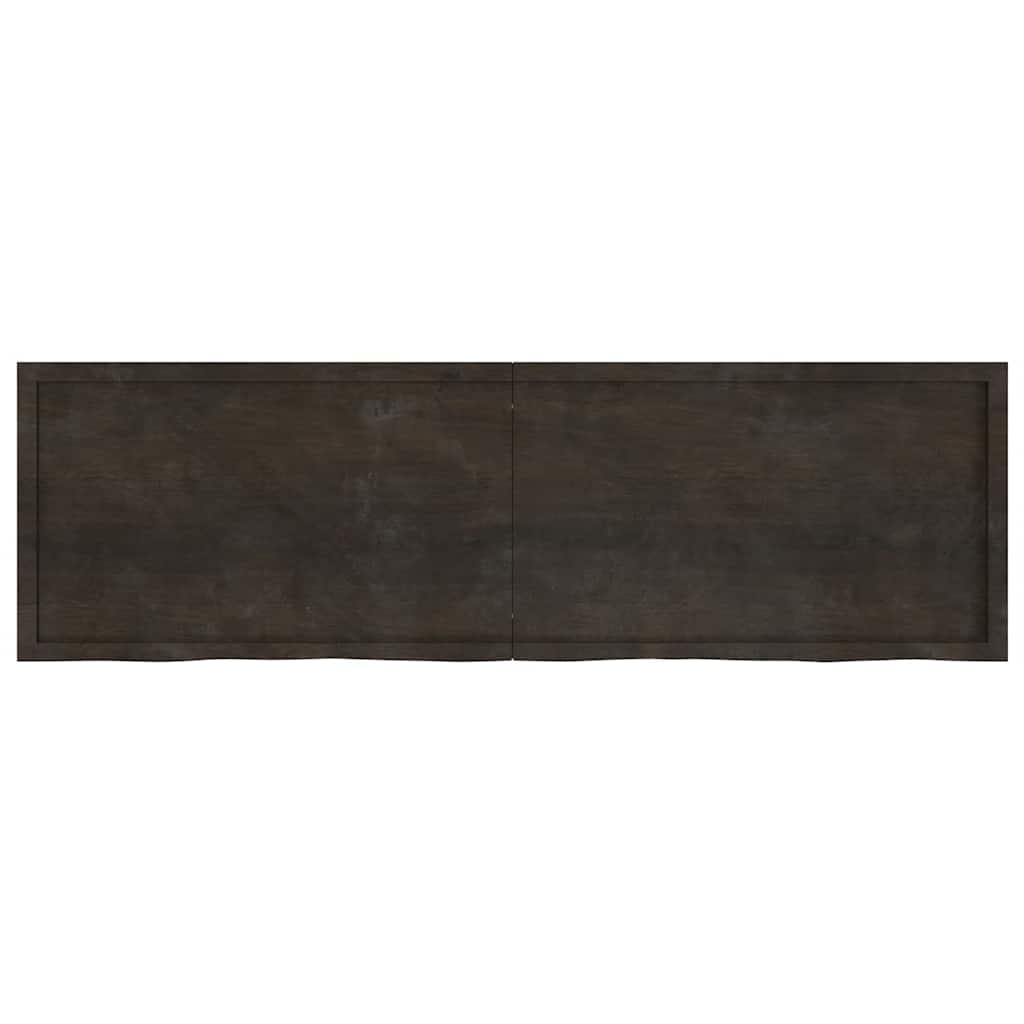Vidaxl Washbasin Sheet 200x60x (2-4) CM Madera sólida tratada marrón oscuro