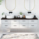Vidaxl Washbasin Sheet 200x60x (2-4) CM Madera sólida tratada marrón oscuro