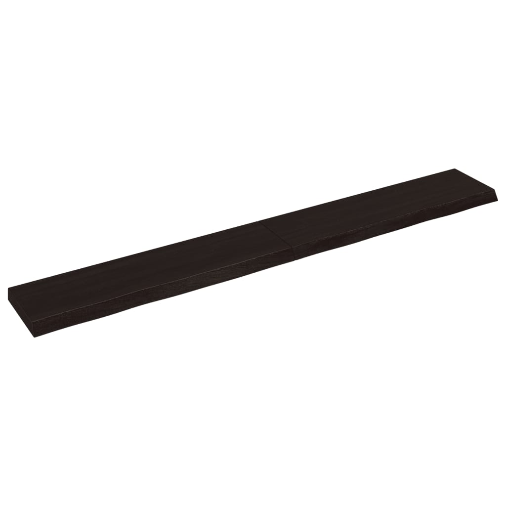 Vidaxl Washbasin Sheet 220x30x (2-6) CM Mada maciza tratada marrón oscuro