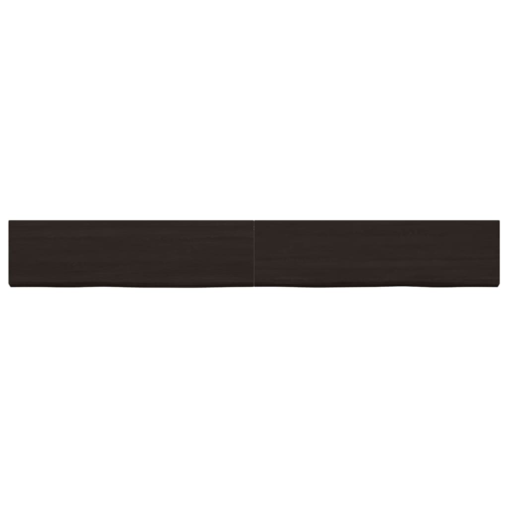 Vidaxl Washbasin Sheet 220x30x (2-6) CM Mada maciza tratada marrón oscuro