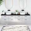 Vidaxl Washbasin Sheet 220x30x (2-6) CM Mada maciza tratada marrón oscuro