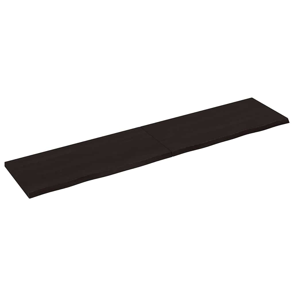 Vidaxl Washbasin Sheet 220x50x (2-4) CM Mada maciza tratada marrón oscuro