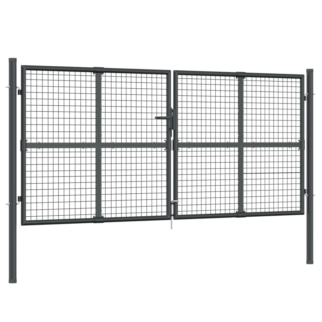Vidaxl Port Wire Mesh 300x175 cm de acero antracita de color