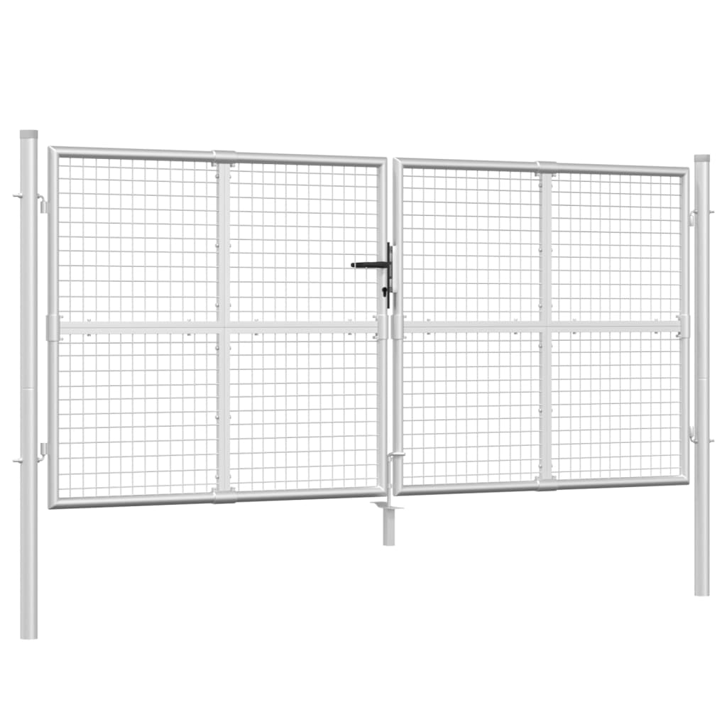 Vidaxl Port Wire Mesh 300x175 cm de acero de plata de color