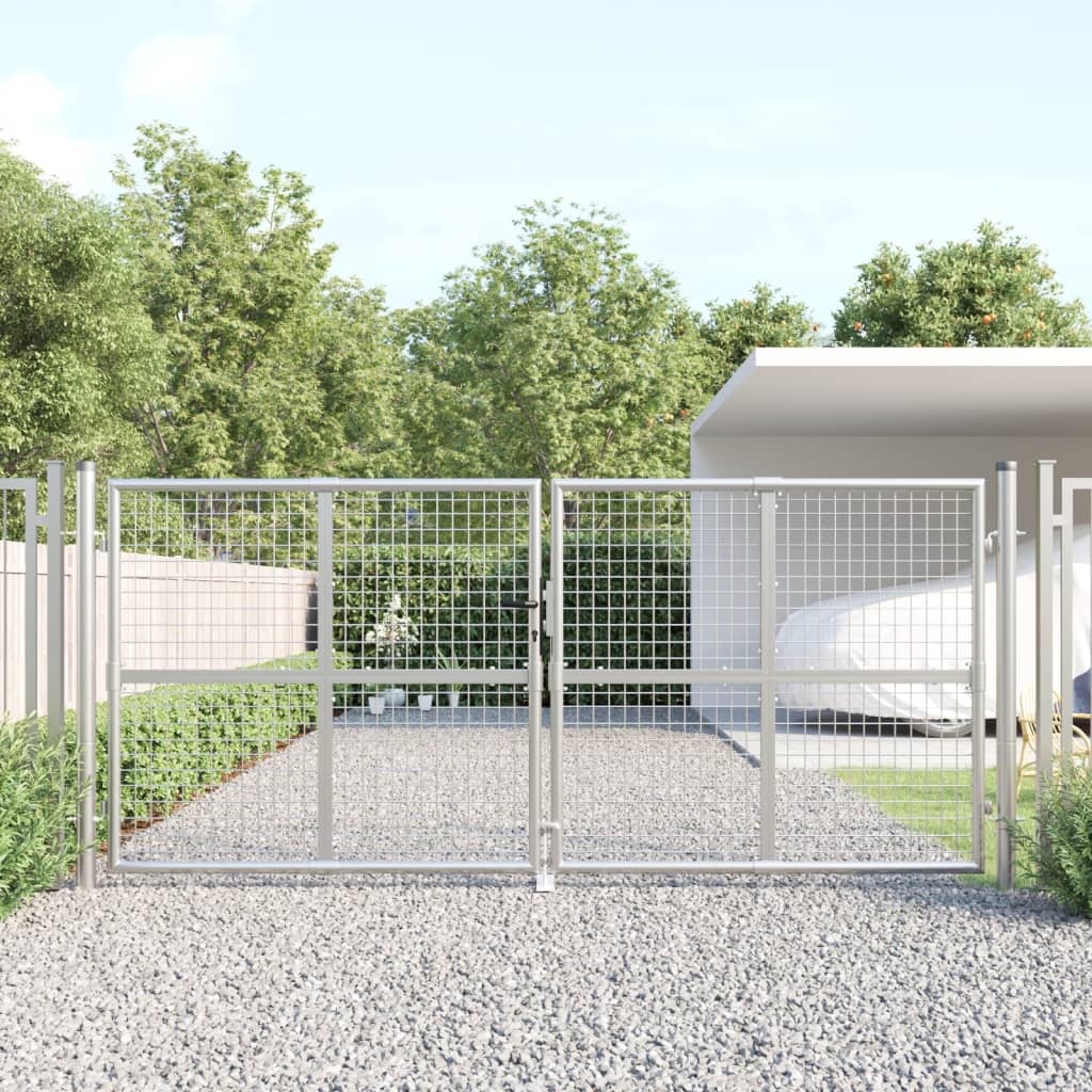 Vidaxl Port Wire Mesh 300x175 cm de acero de plata de color