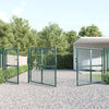Vidaxl Tuinpoort 400x175 cm Mala y verde de acero galvanizado
