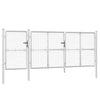 Vidaxl Tuinpoort 400x175 cm Mesh e argento in acciaio zincato