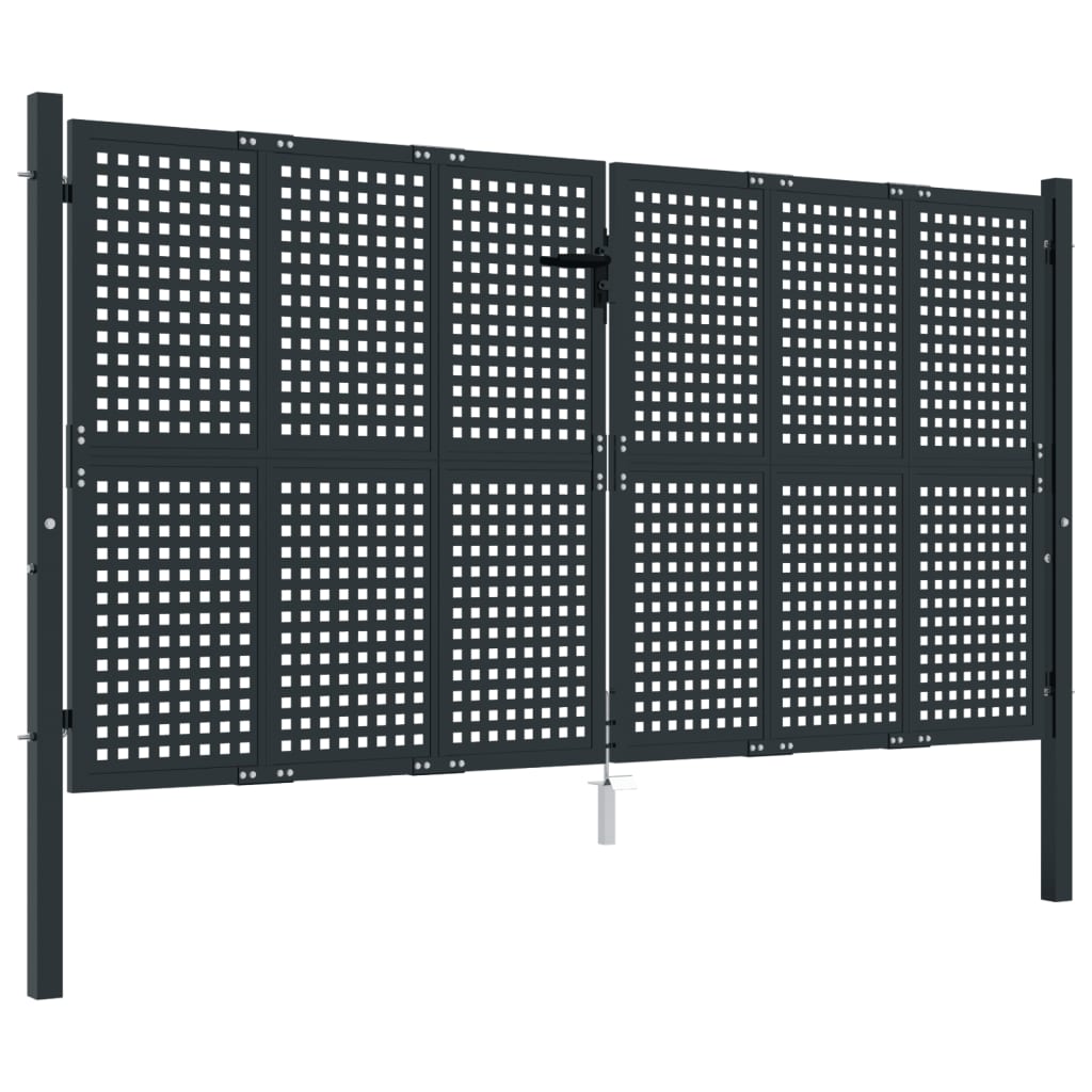 Porta Vidaxl 300x150 cm in acciaio antracite