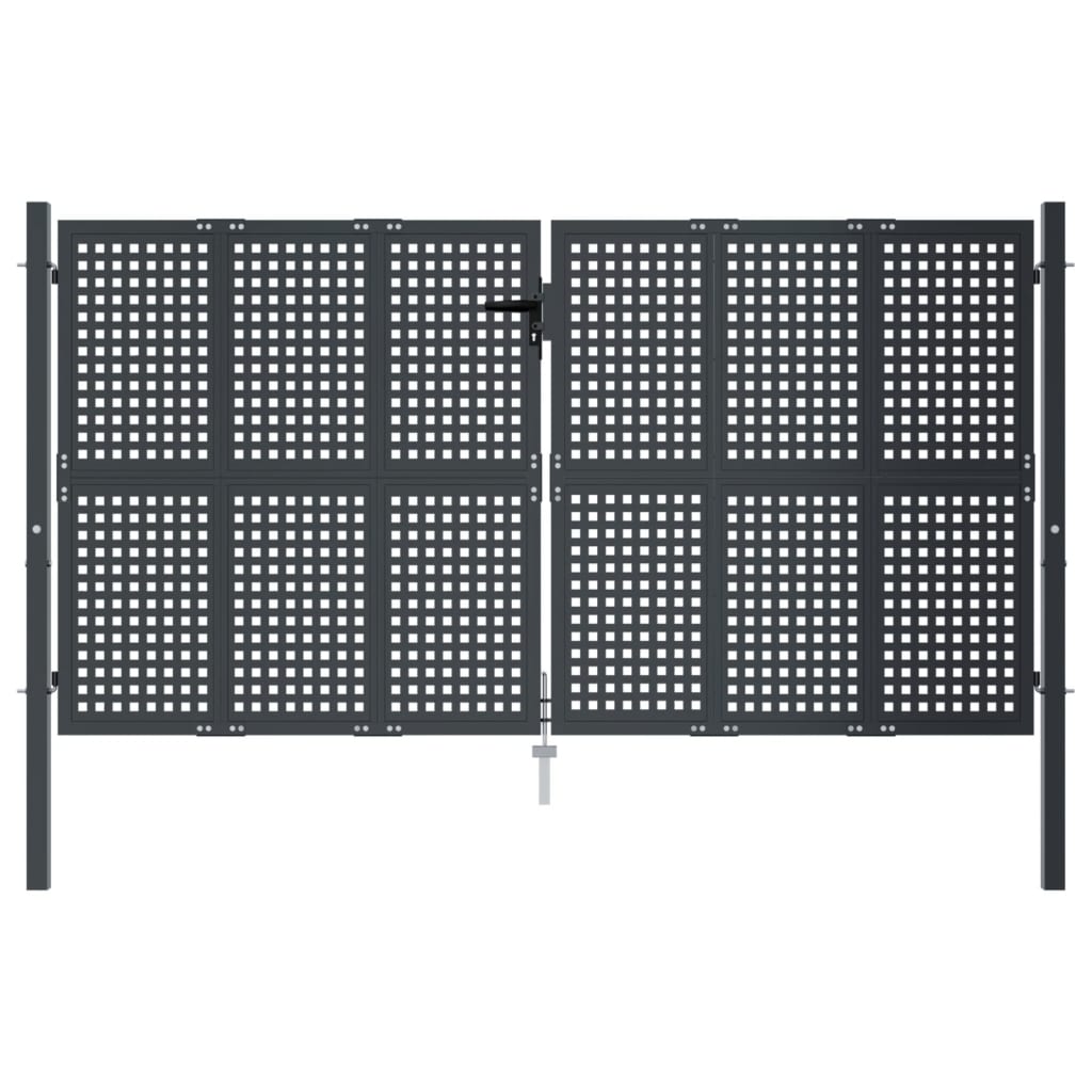 Porta Vidaxl 300x150 cm in acciaio antracite