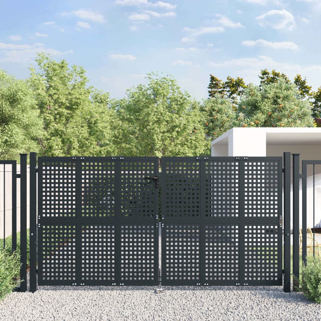 Porta Vidaxl 300x150 cm in acciaio antracite