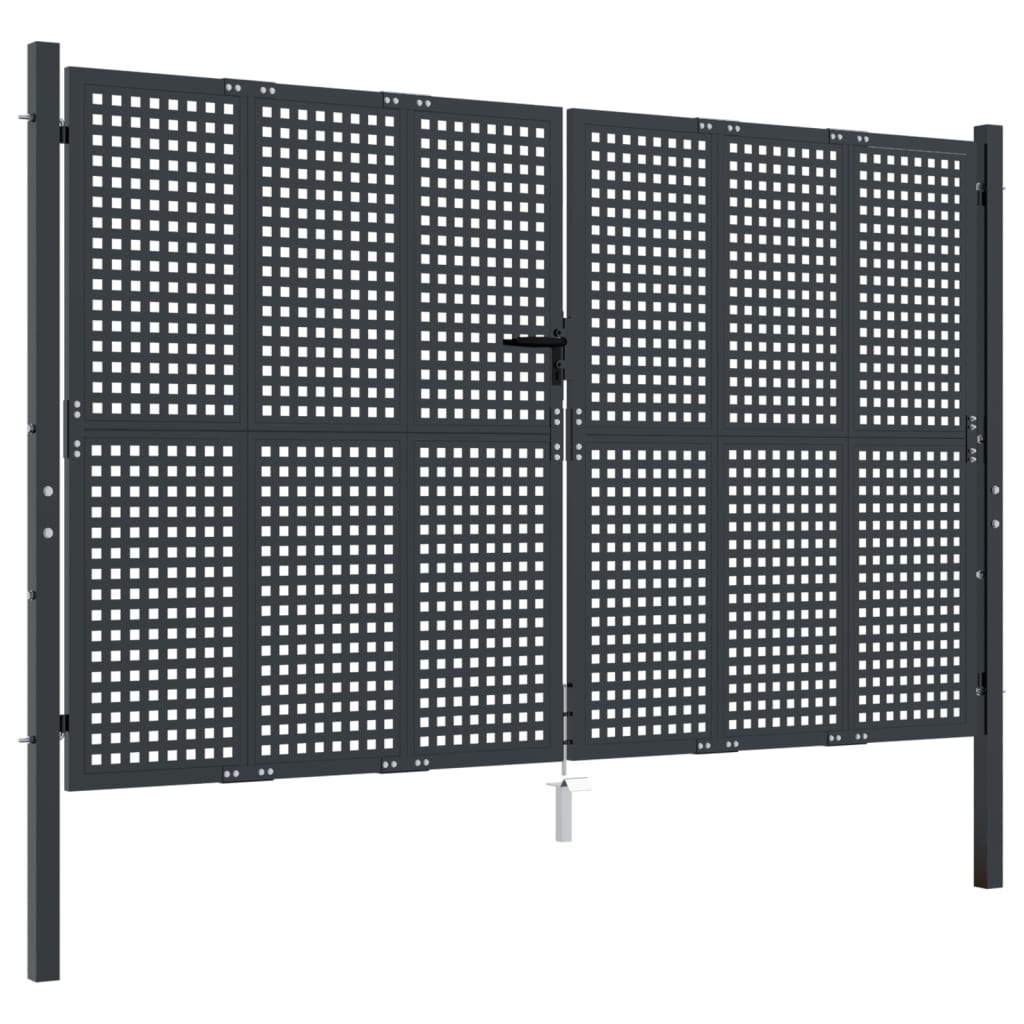 Porta Vidaxl 300x175 cm in acciaio antracite