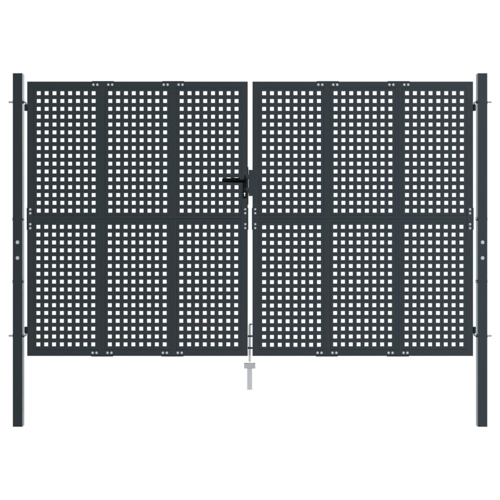 Porta Vidaxl 300x175 cm in acciaio antracite