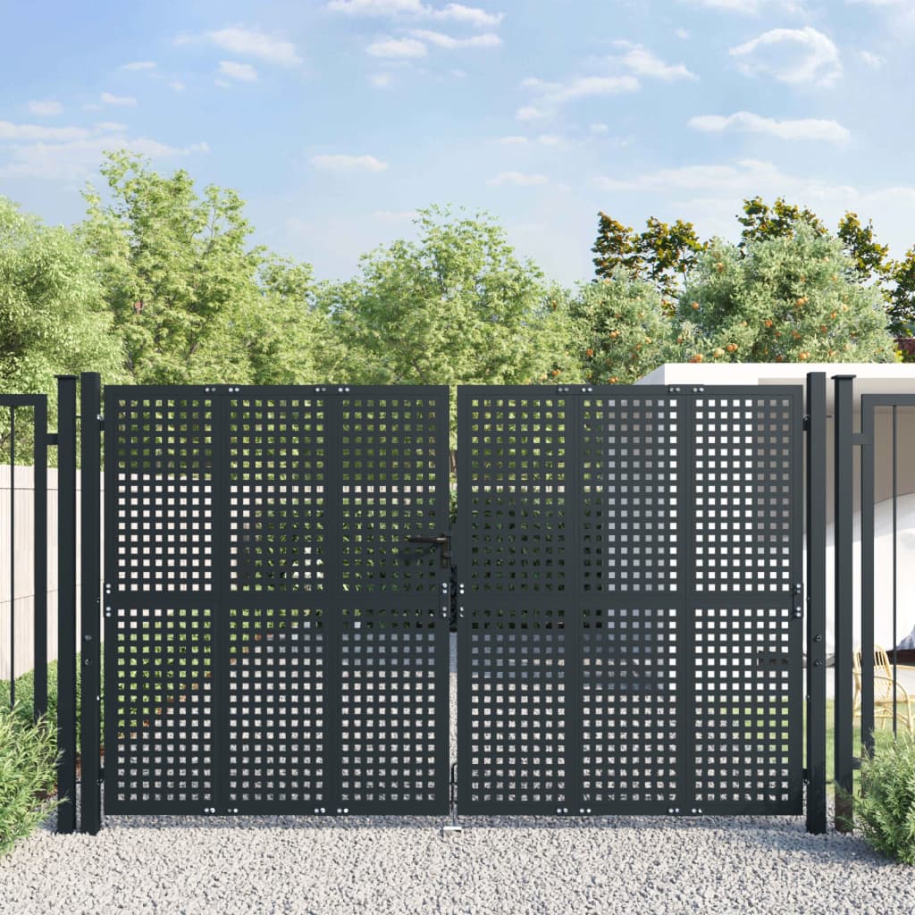 Porta Vidaxl 300x175 cm in acciaio antracite