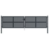 VidaXL Poort 400x125 cm staal antracietkleurig