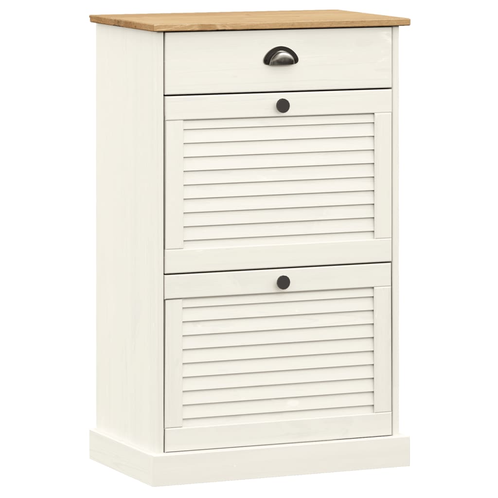 Armadio da scarpe Vidaxl VIGO 60x35x96 cm Pino solido bianco