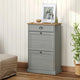 Armadio da scarpe Vidaxl VIGO 60x35x96 cm Grigio in pino solido