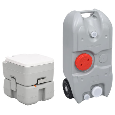 Vidaxl Camping inodoro y juego de tanques de agua portátil